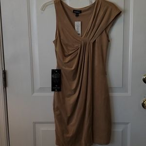 $100 OFF! Bebe Pleat Microsuede Dress NWT!